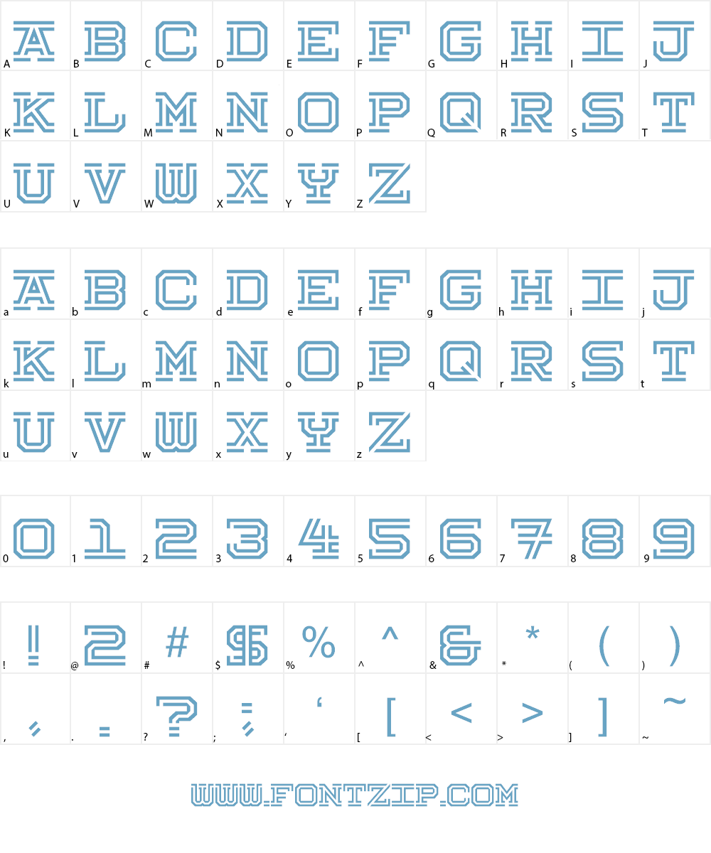 Hokjesgeest Font Character