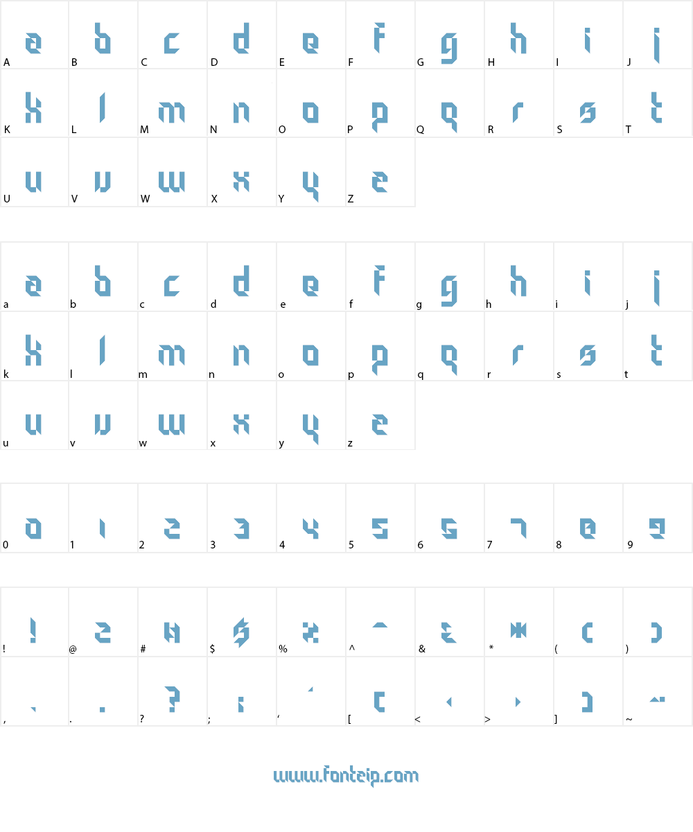 Particulator Font Character