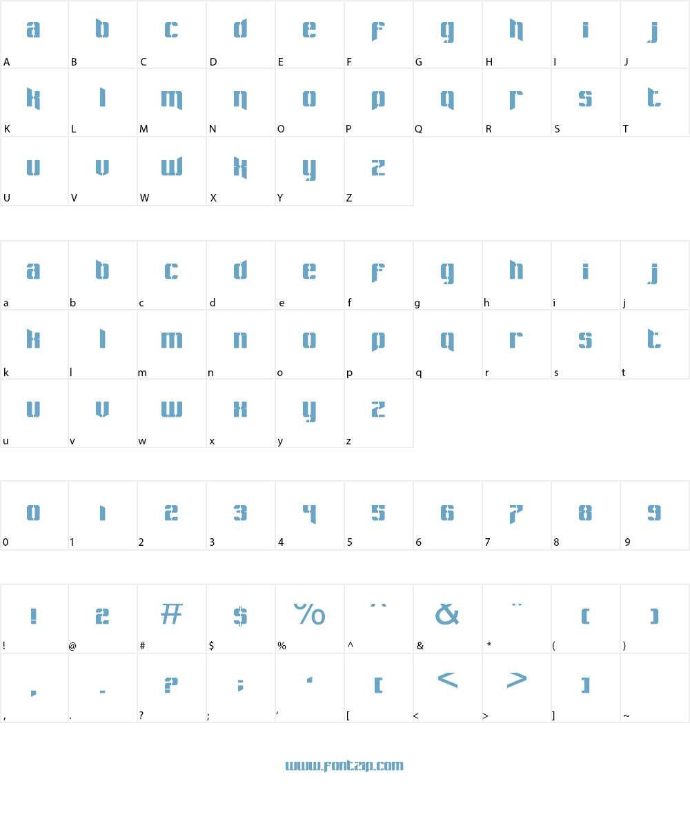 Pastcorps Font Character