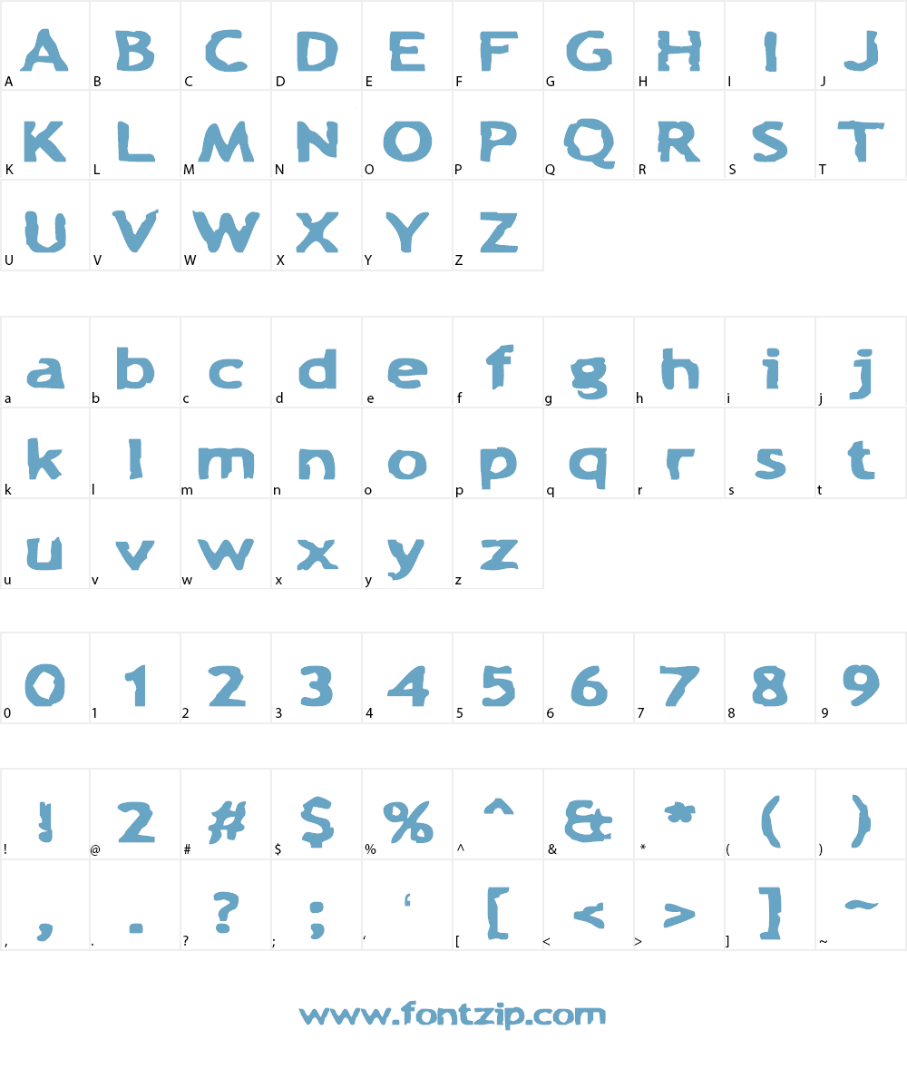 Chunk-a-Chip Font Character