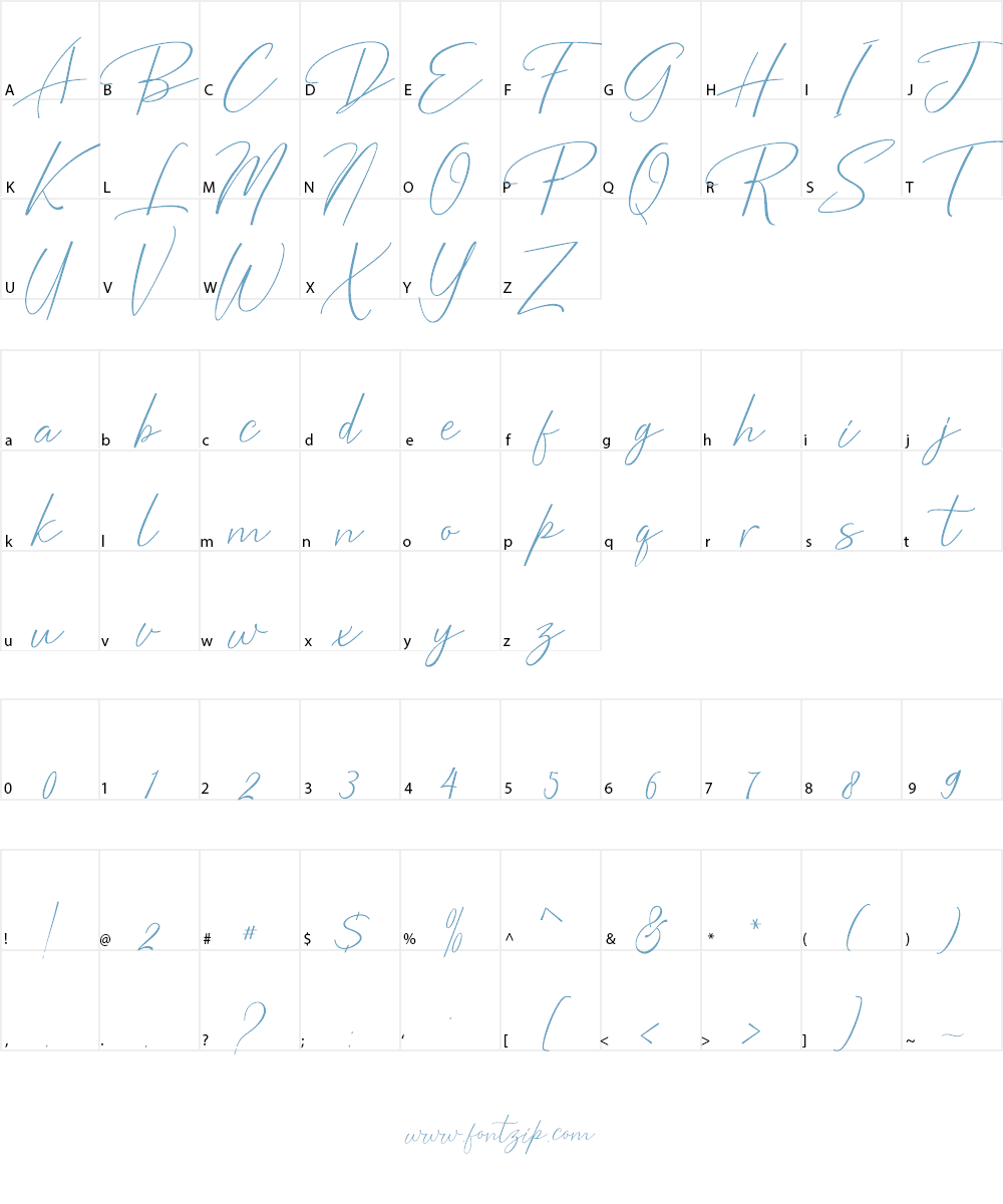 Bentosa Font Character