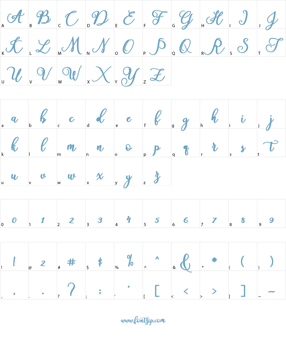America Font Character