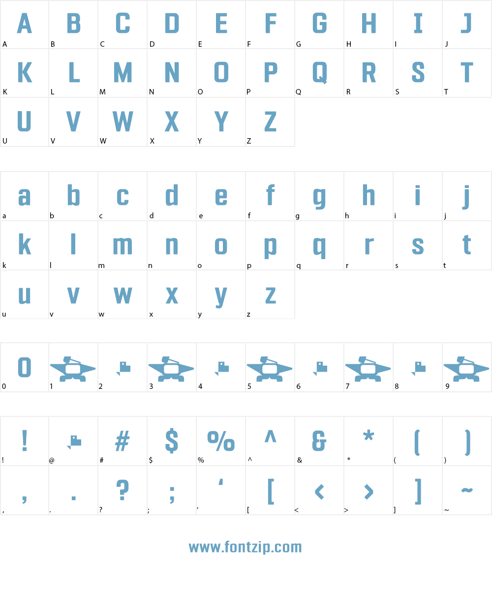 Fragua Font Character