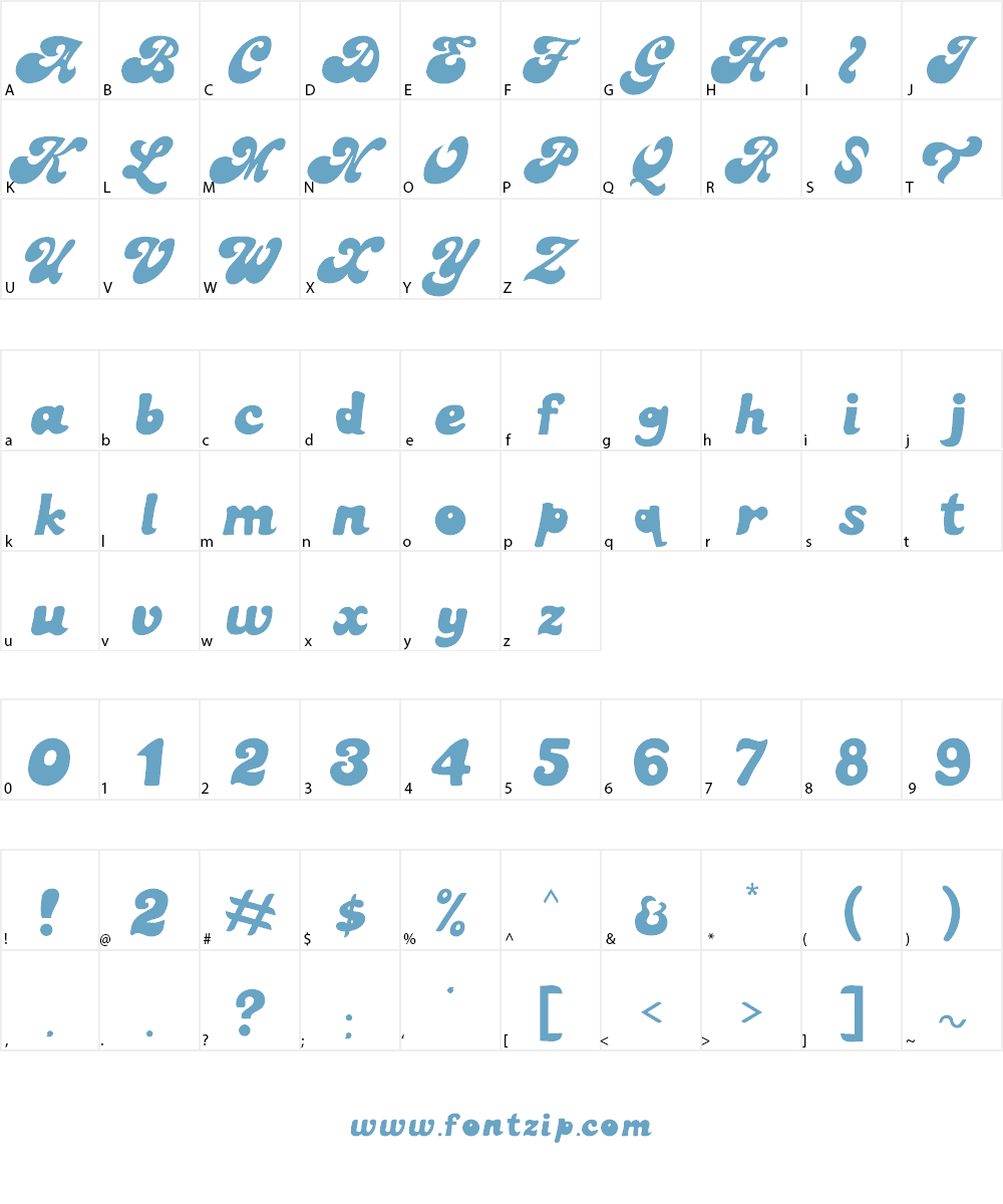 Good Vibrations Font Character