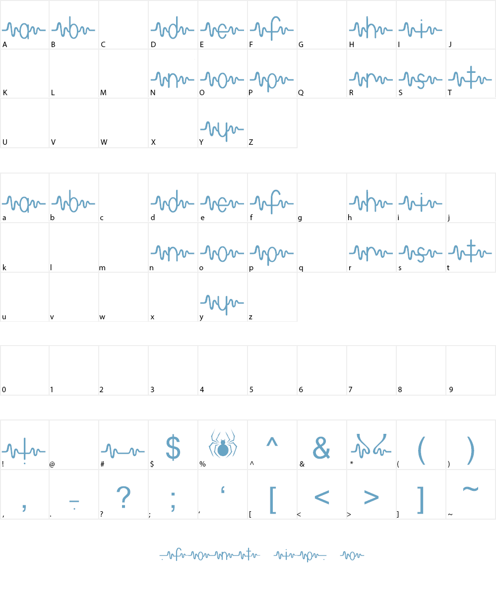 heartbeats Font Character