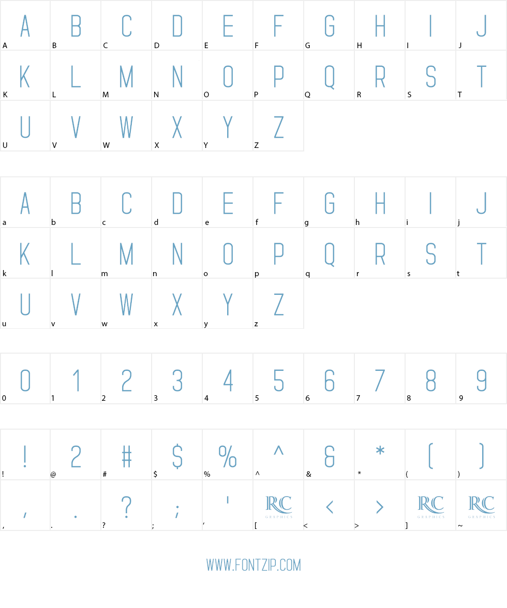 Standaris Font Character