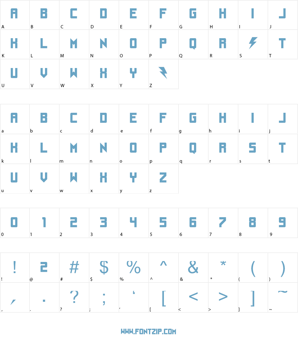 UnderStrukk Font Character