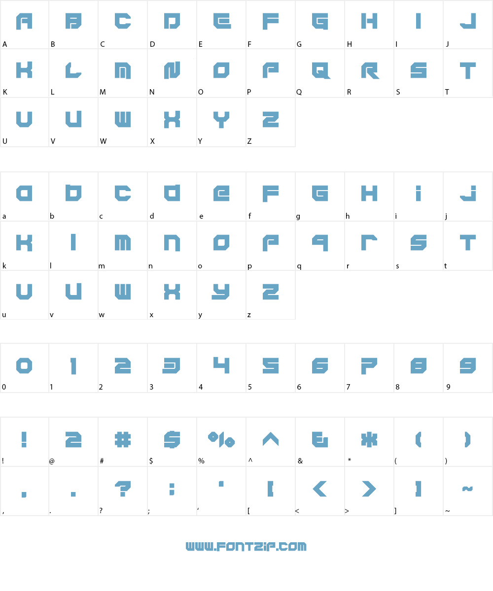 Xodohtro-Nu Font Character