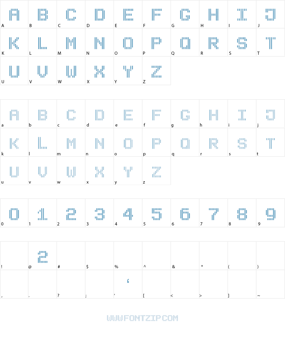 BLINDS Font Character