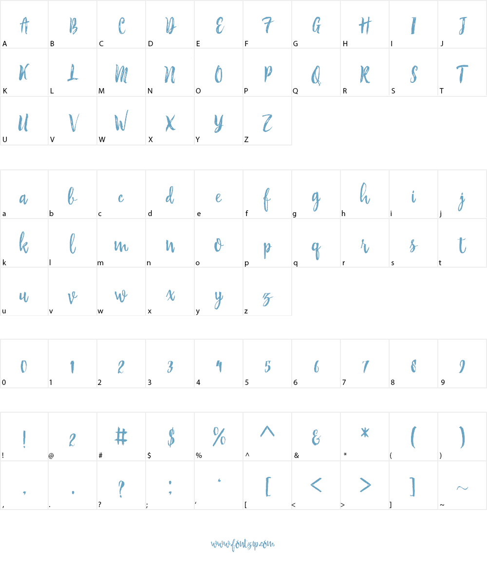 Brambles Font Character