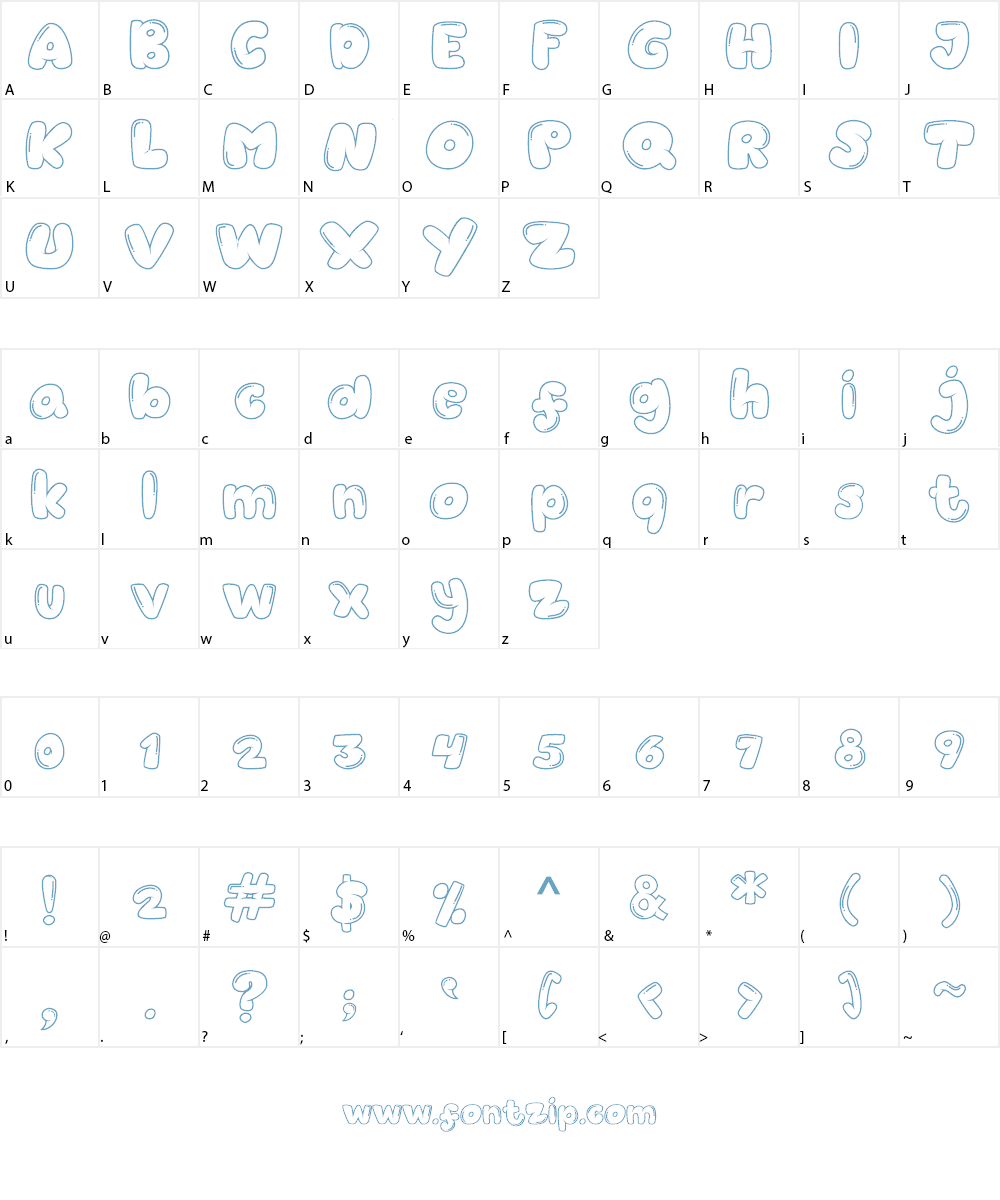 Balonku Font Character