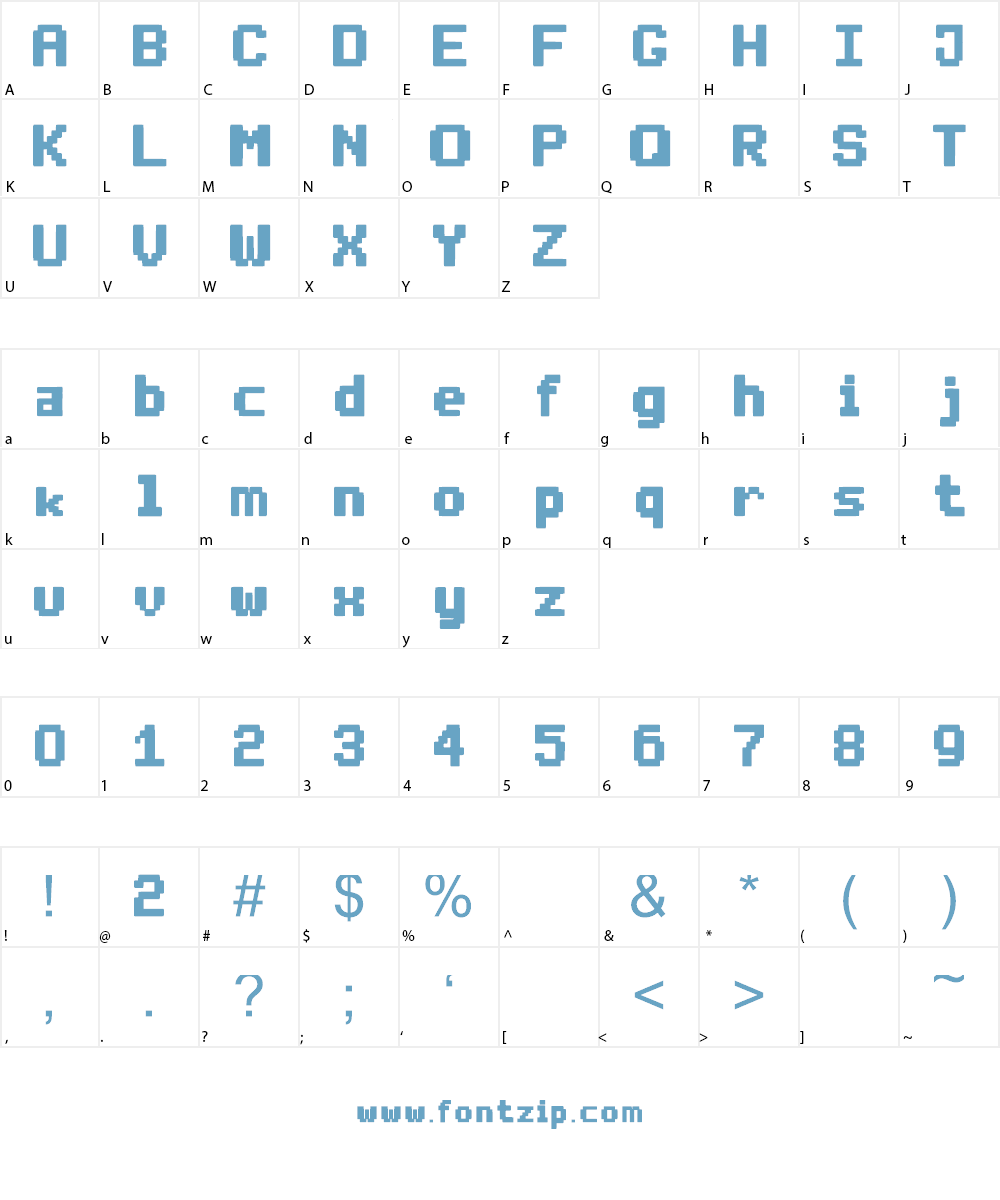 BLOXAT Font Character