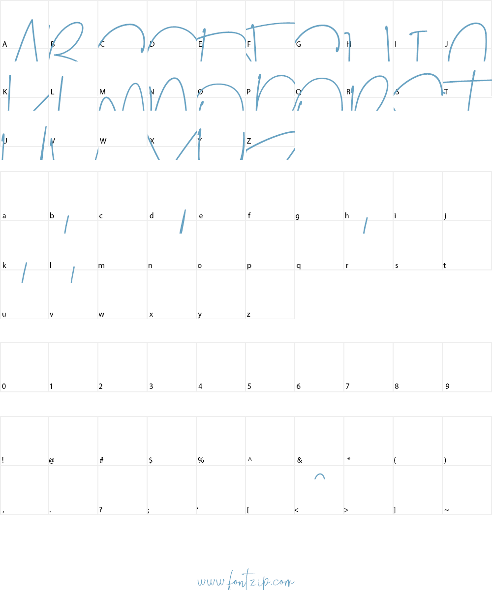Alessandria Font Character