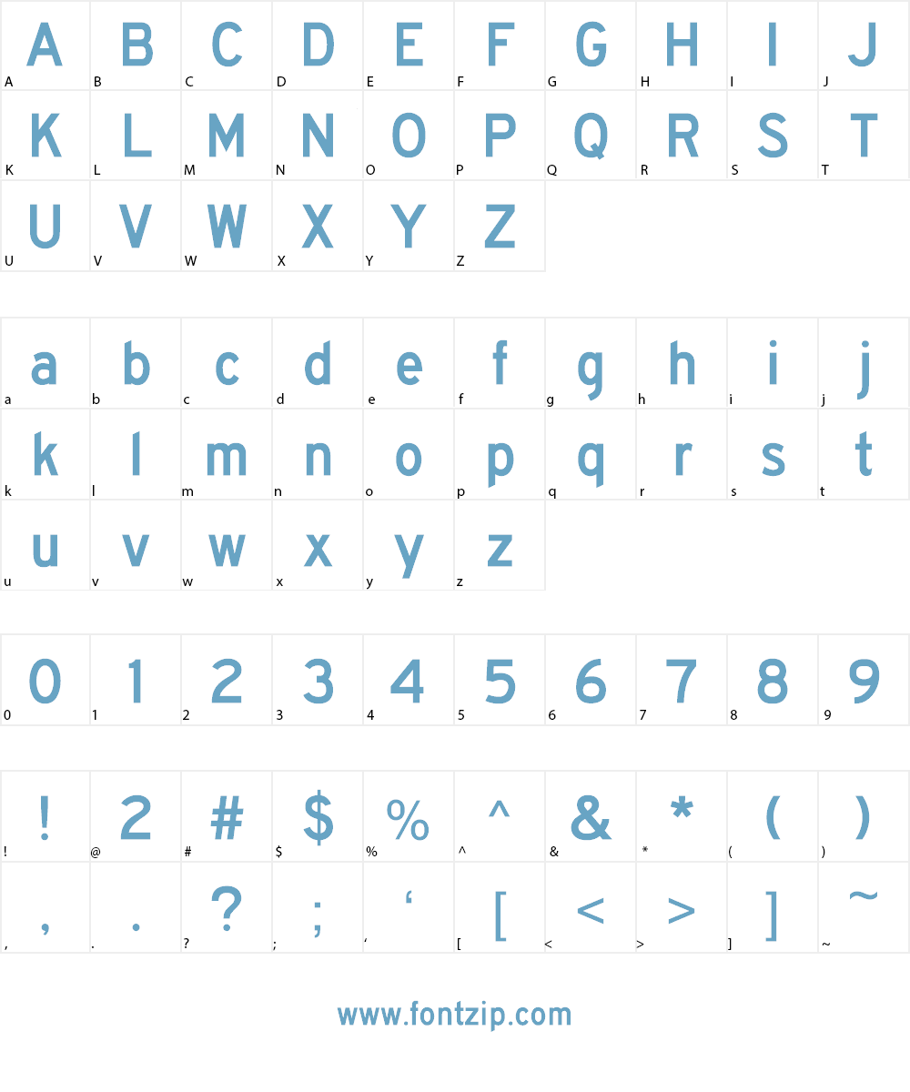BywayD Font Character