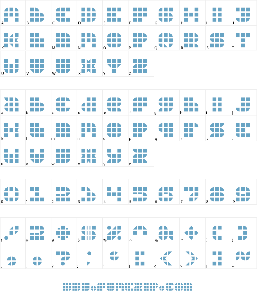 Gridbug Font Character
