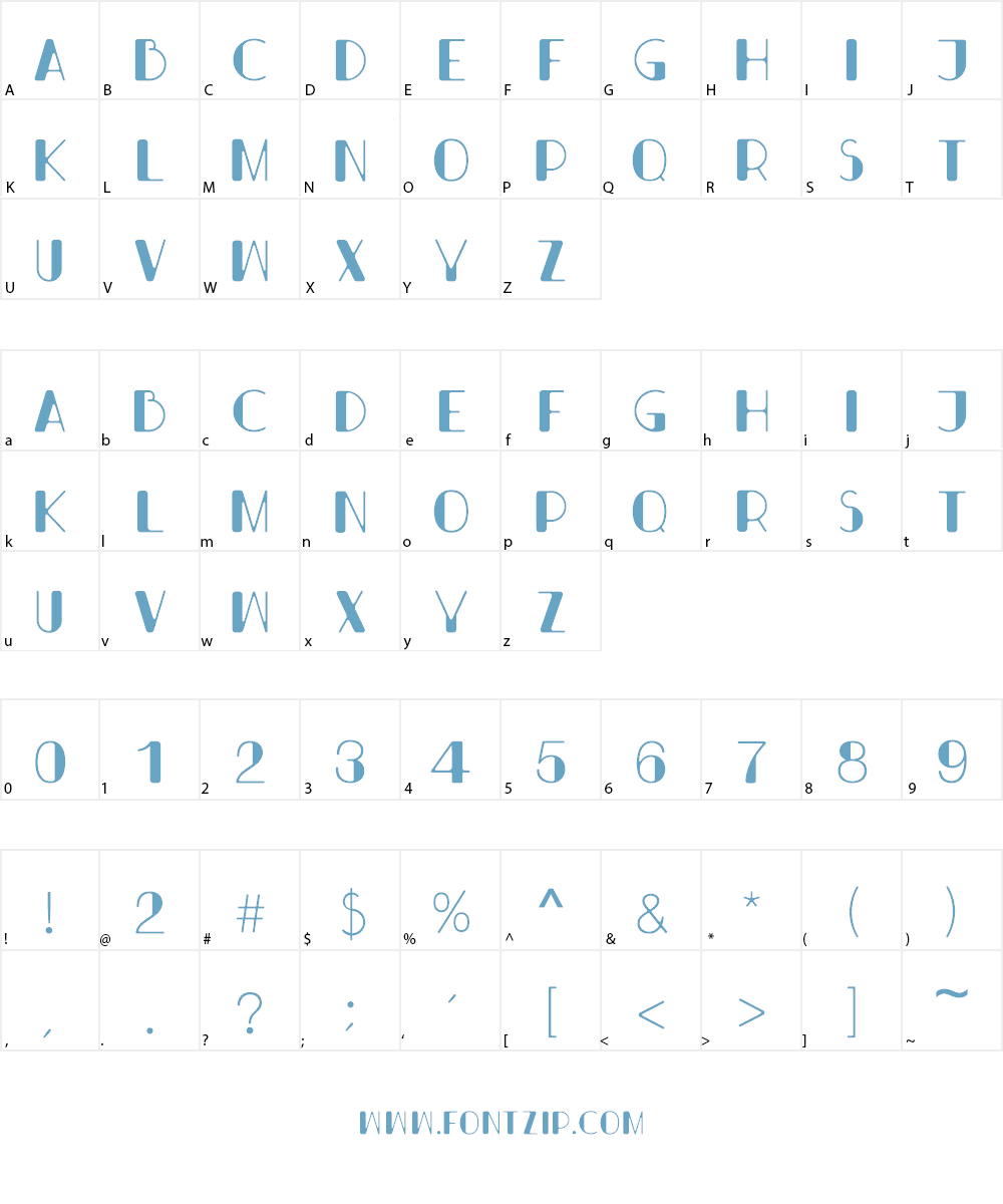 Bondi Regular Font Character