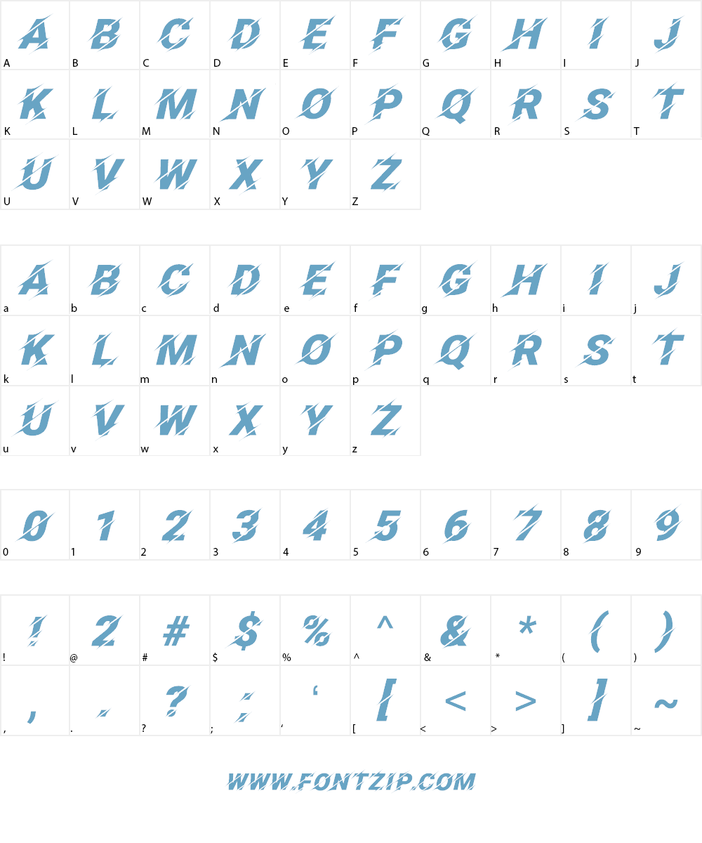 Facon Font Character