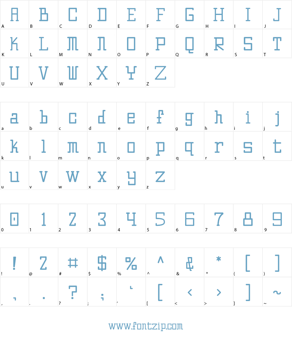 When Toy Robots Attack Font Character