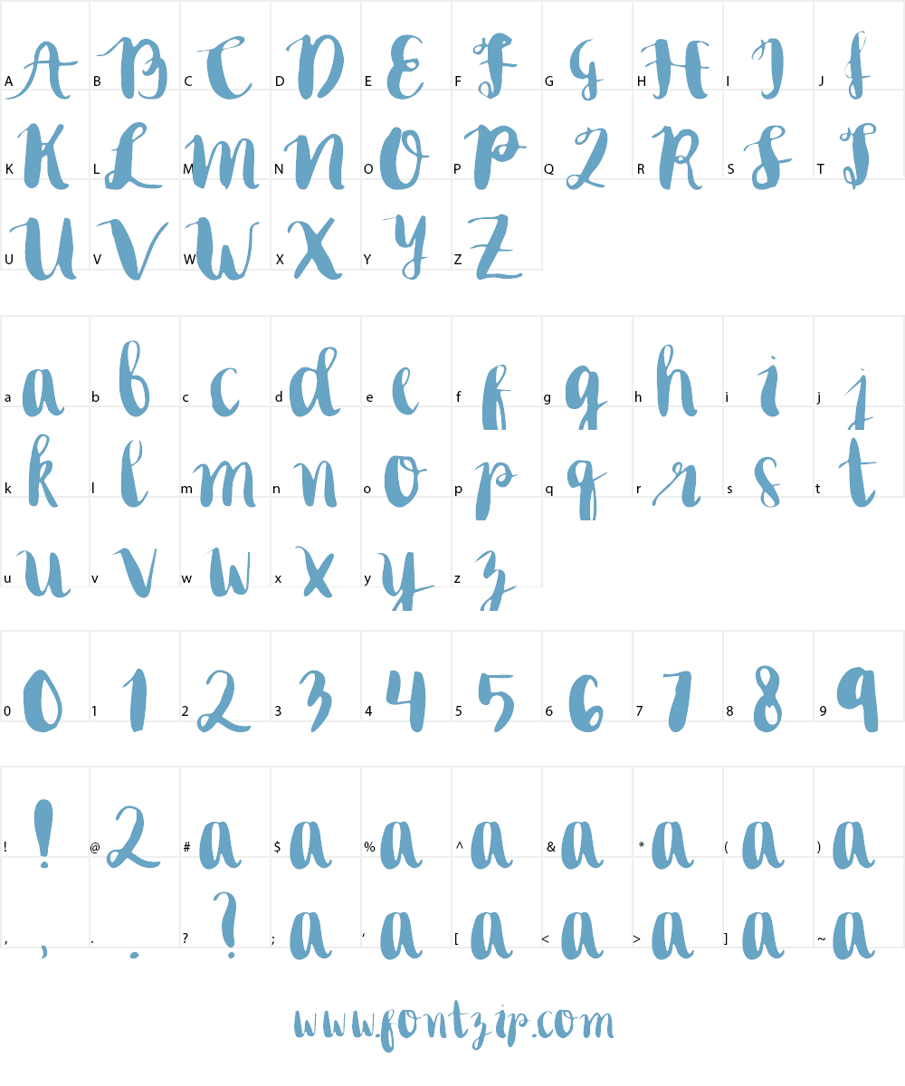 happyycoda Font Character
