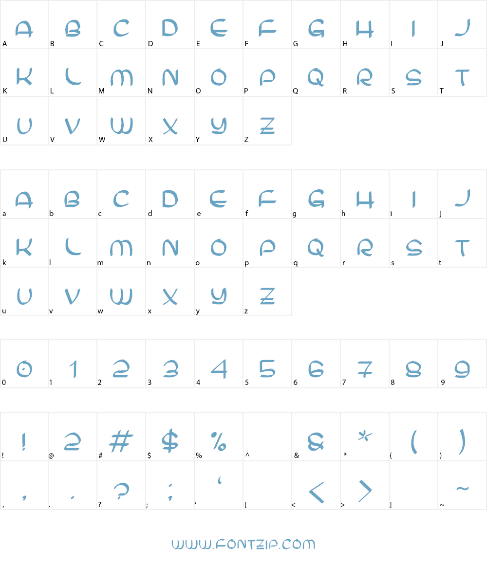 Kinamay Font Character