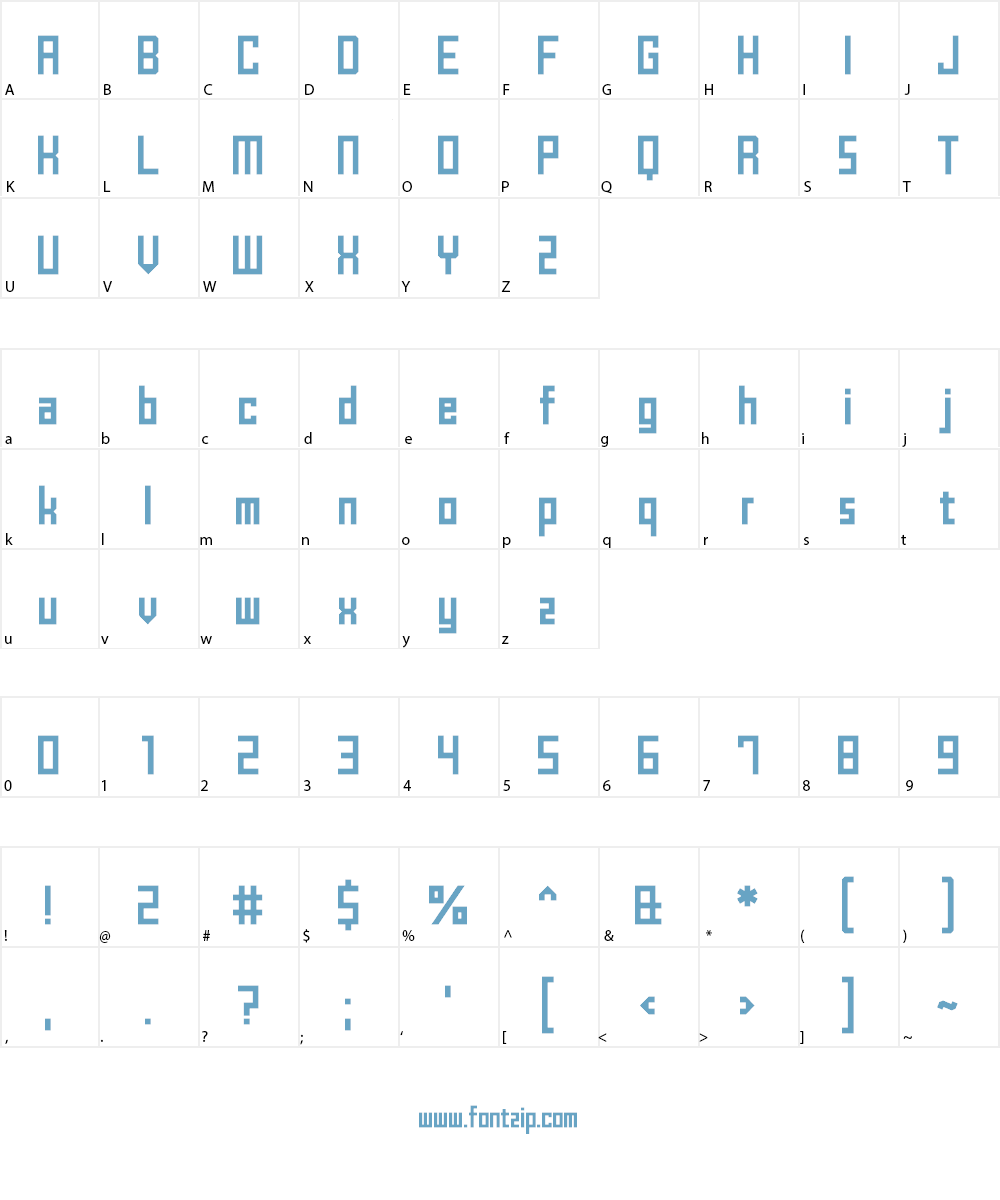 BrickShapers Font Character