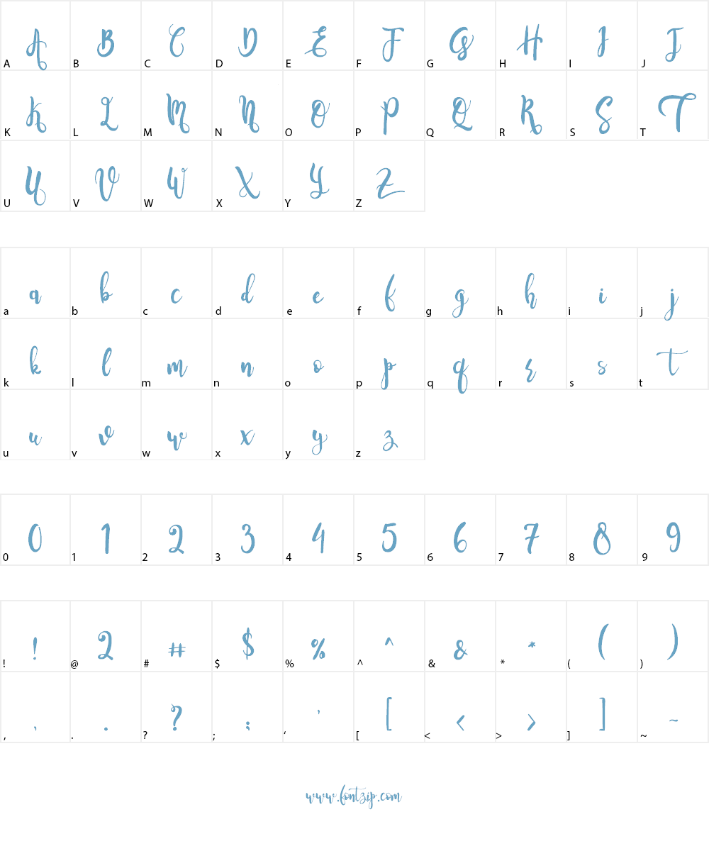 Gadista Font Character