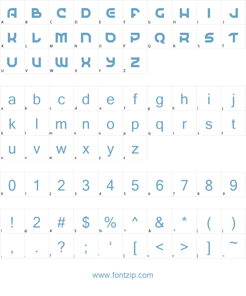SpaceSurfer Font Character