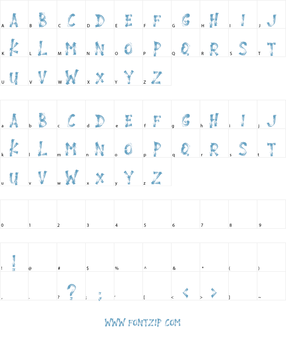THEROCK Font Character