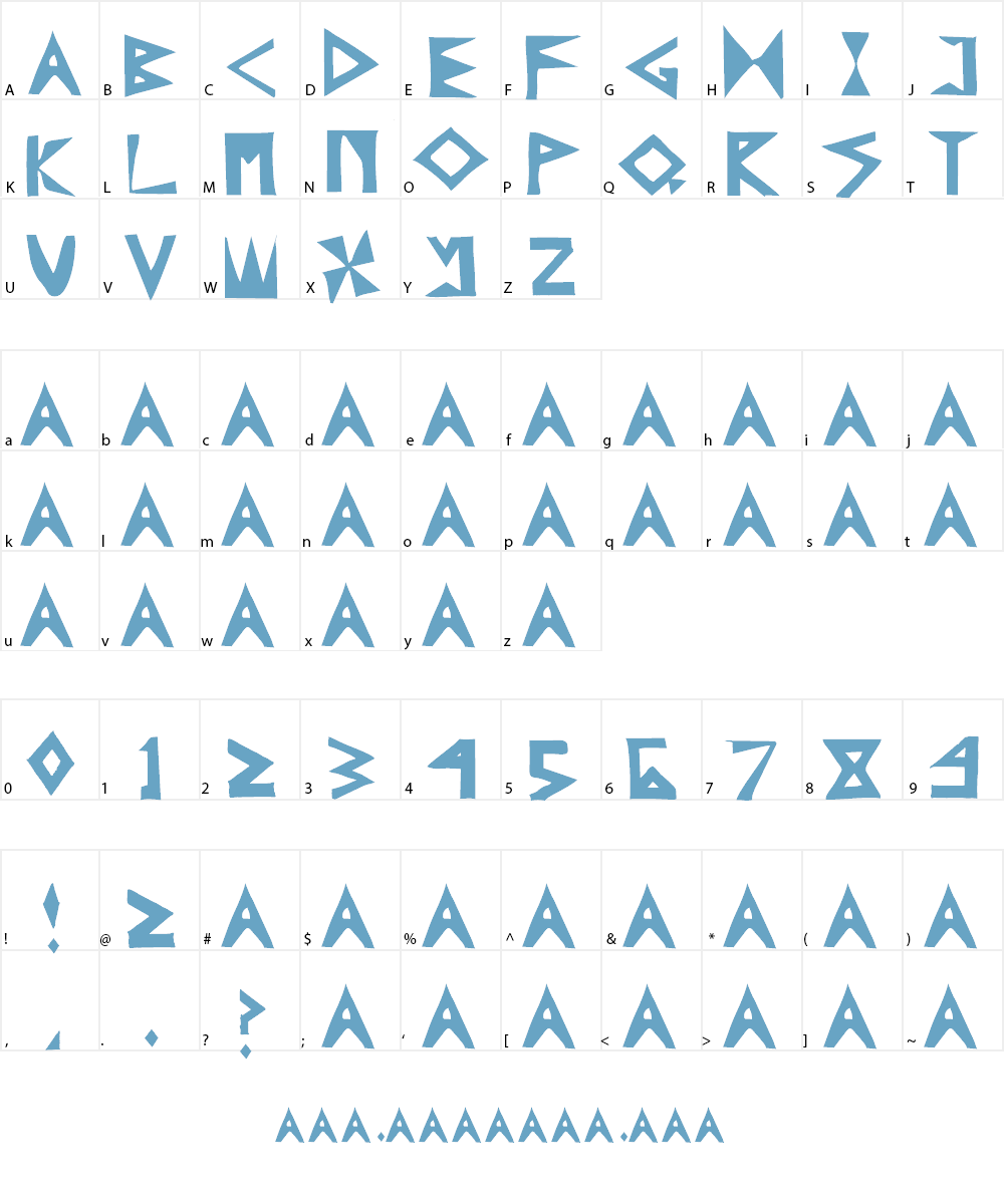 Triangle Font Character