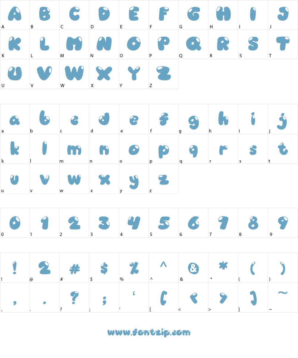 Candyshop Font Character