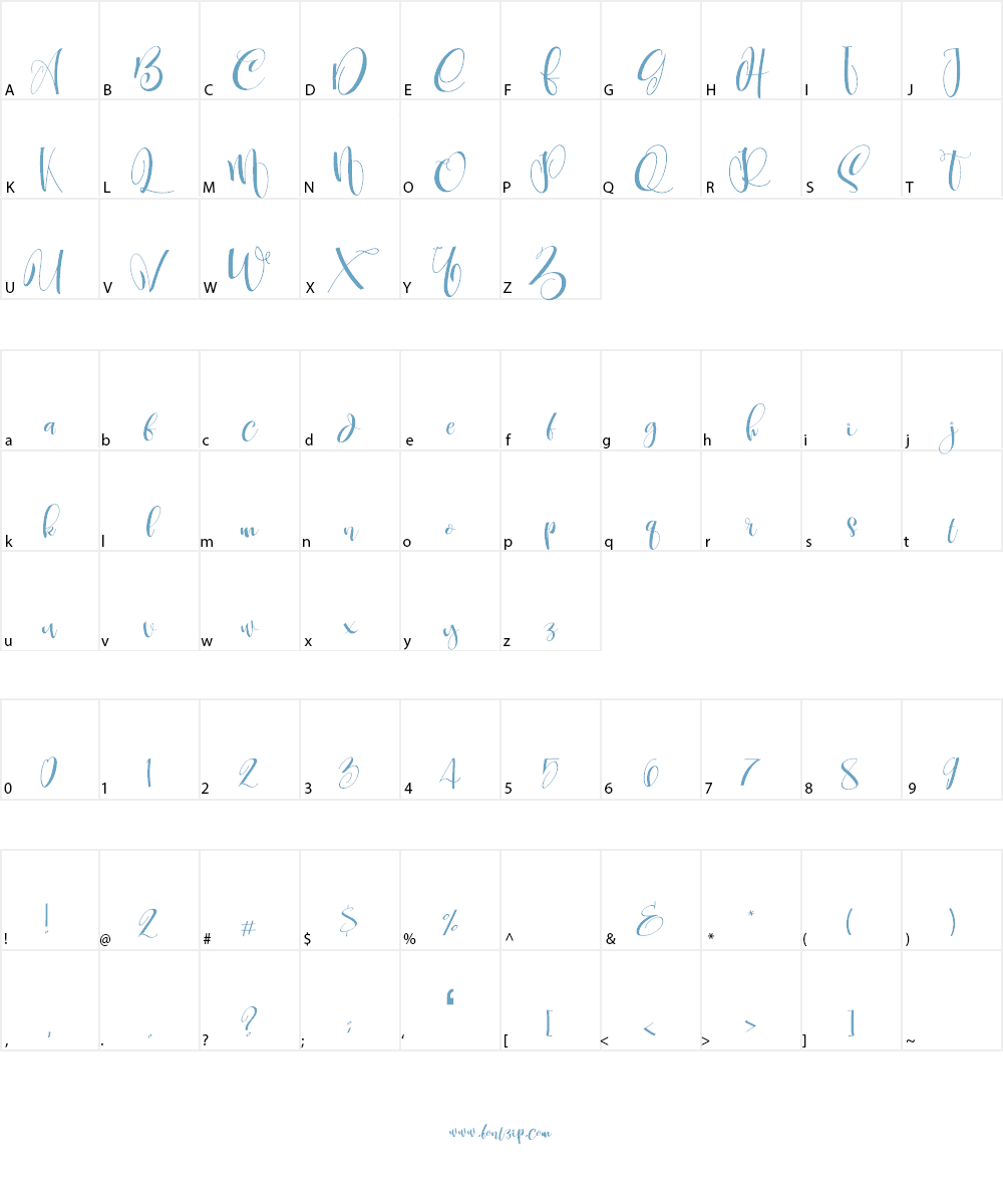 CarolynePersonalUse Font Character