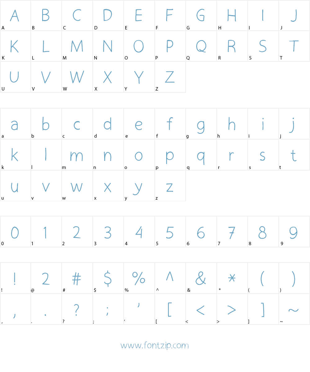 Komiko Font Character