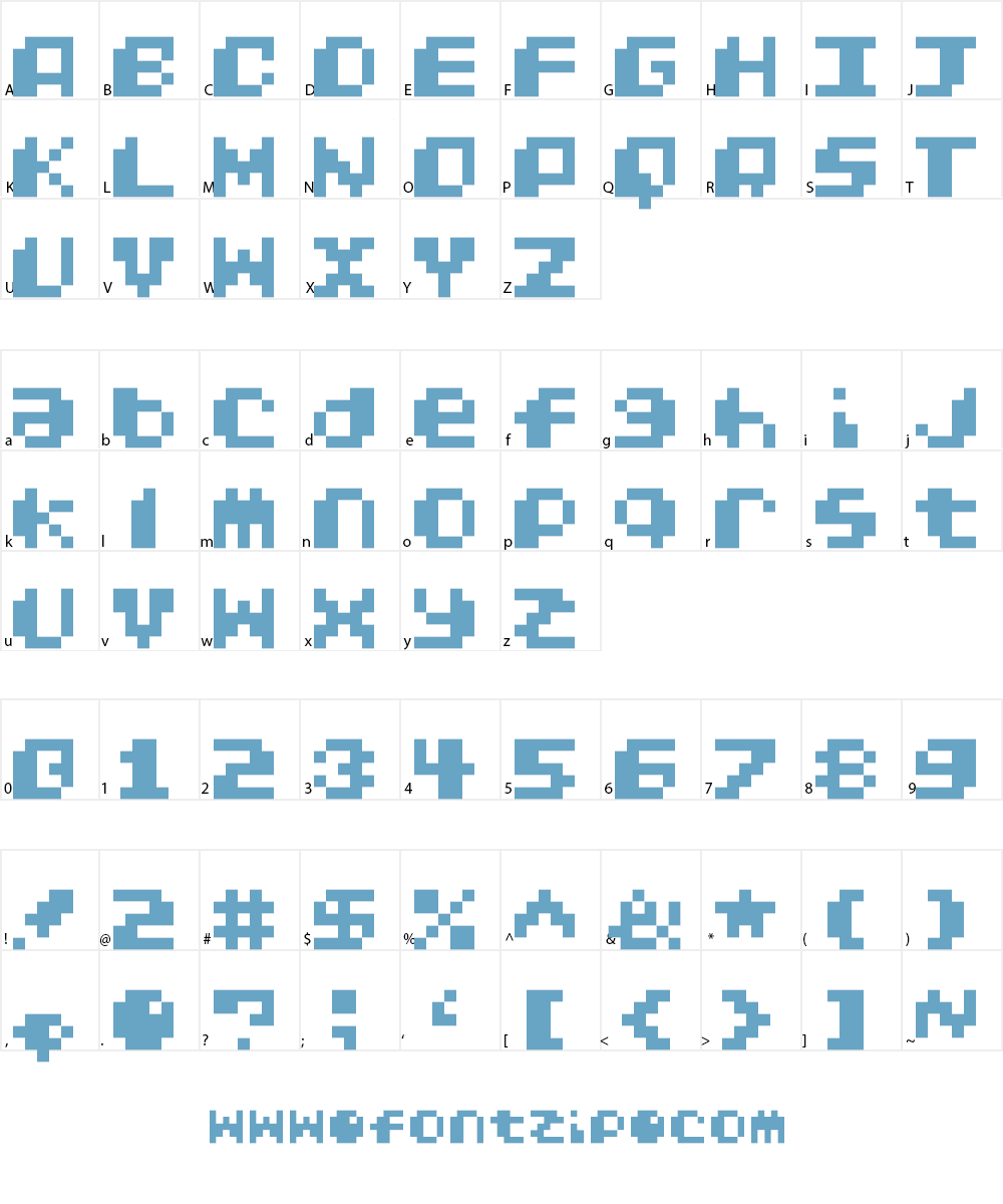 Portable Vengeance Font Character