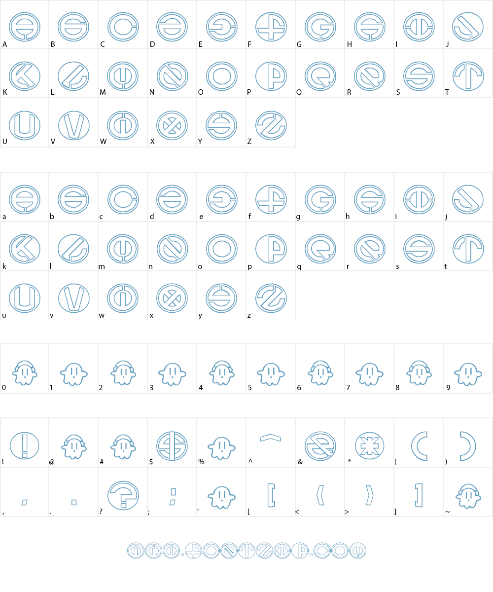 13_Ghosts Font Character