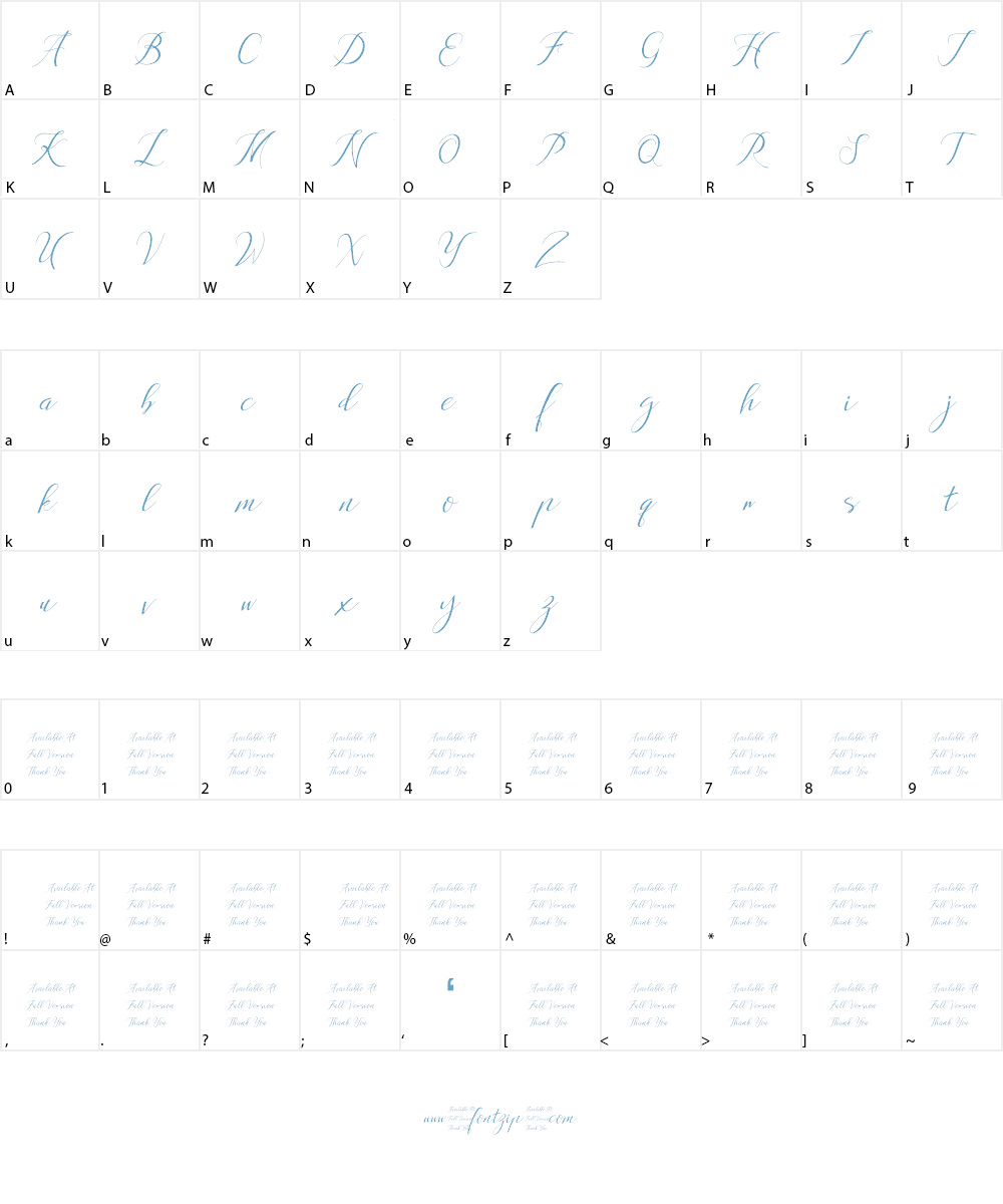 Anchou Font Character