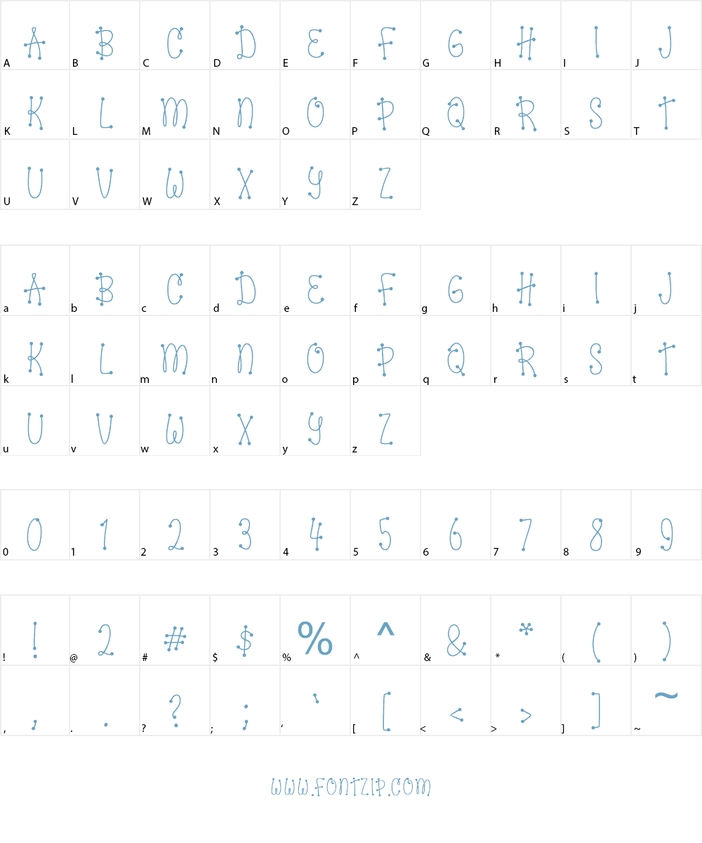 Dots of Fun Caps Font Character