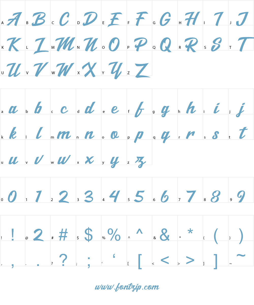 Salikin Font Character
