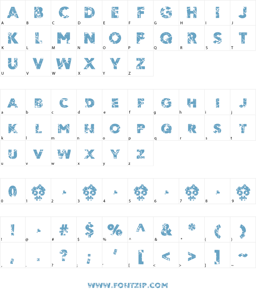 Ordeal Eroded Font Character
