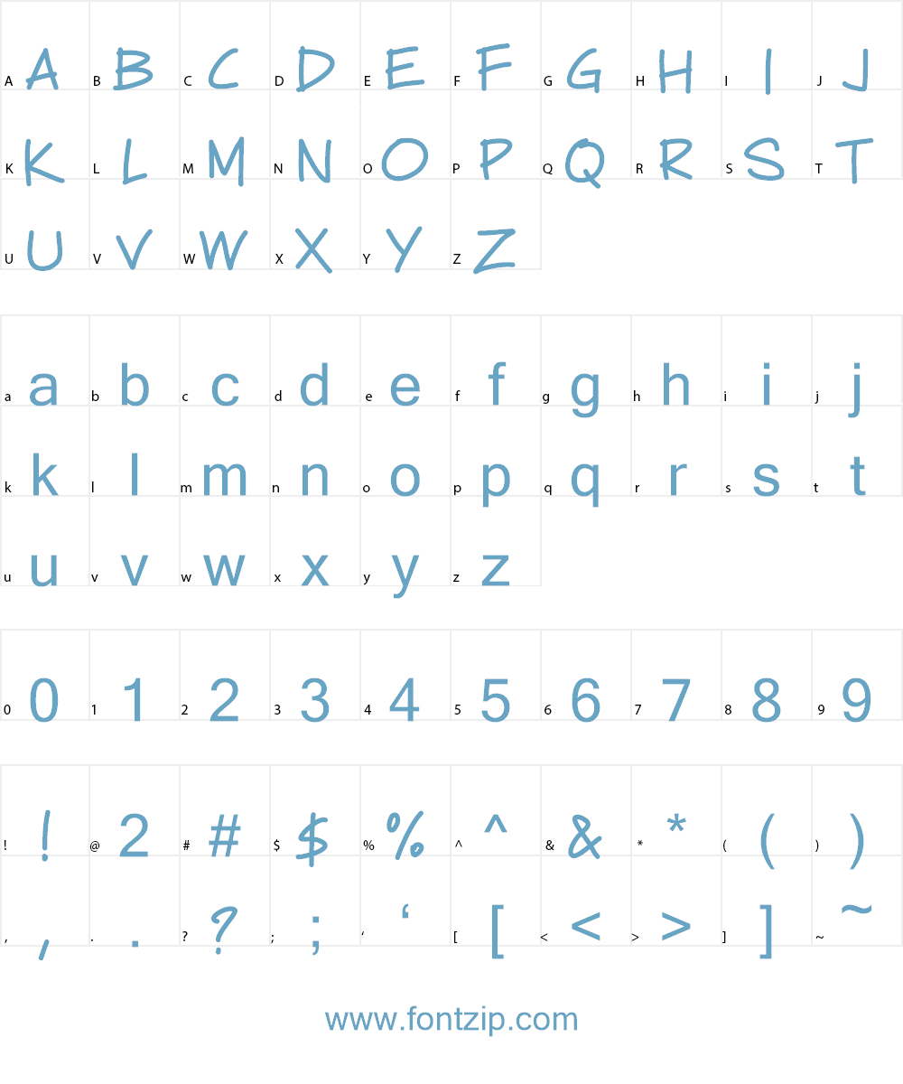 PWCartoonist Font Character