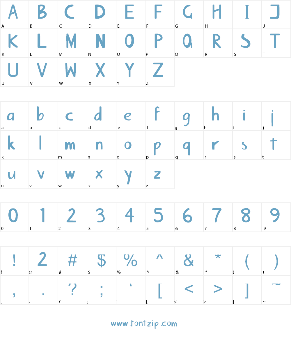 Calendar Regular Font Character