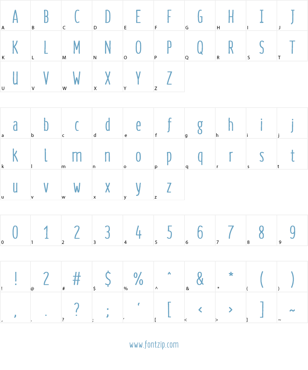 Timbra Sans Font Character