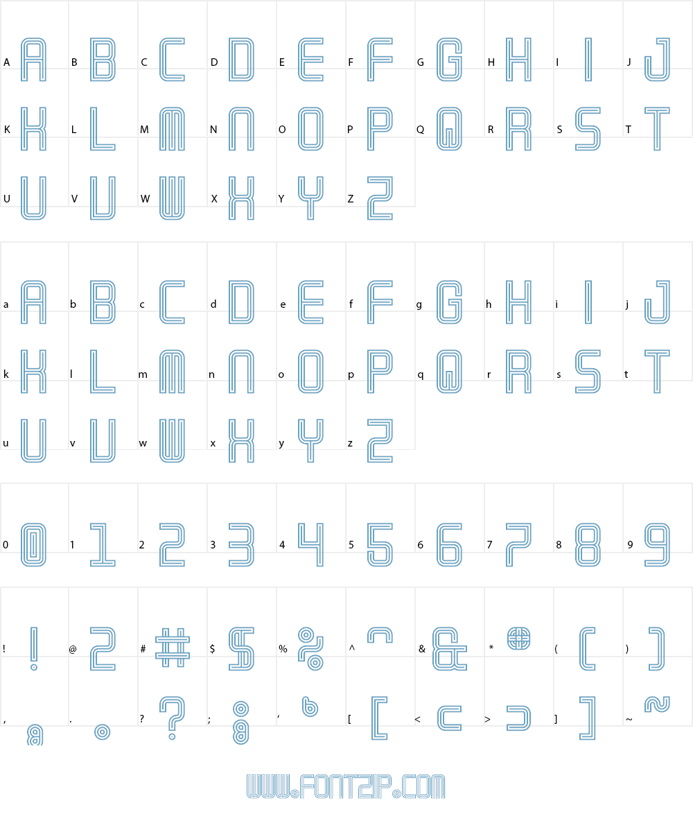 Linestrider Font Character
