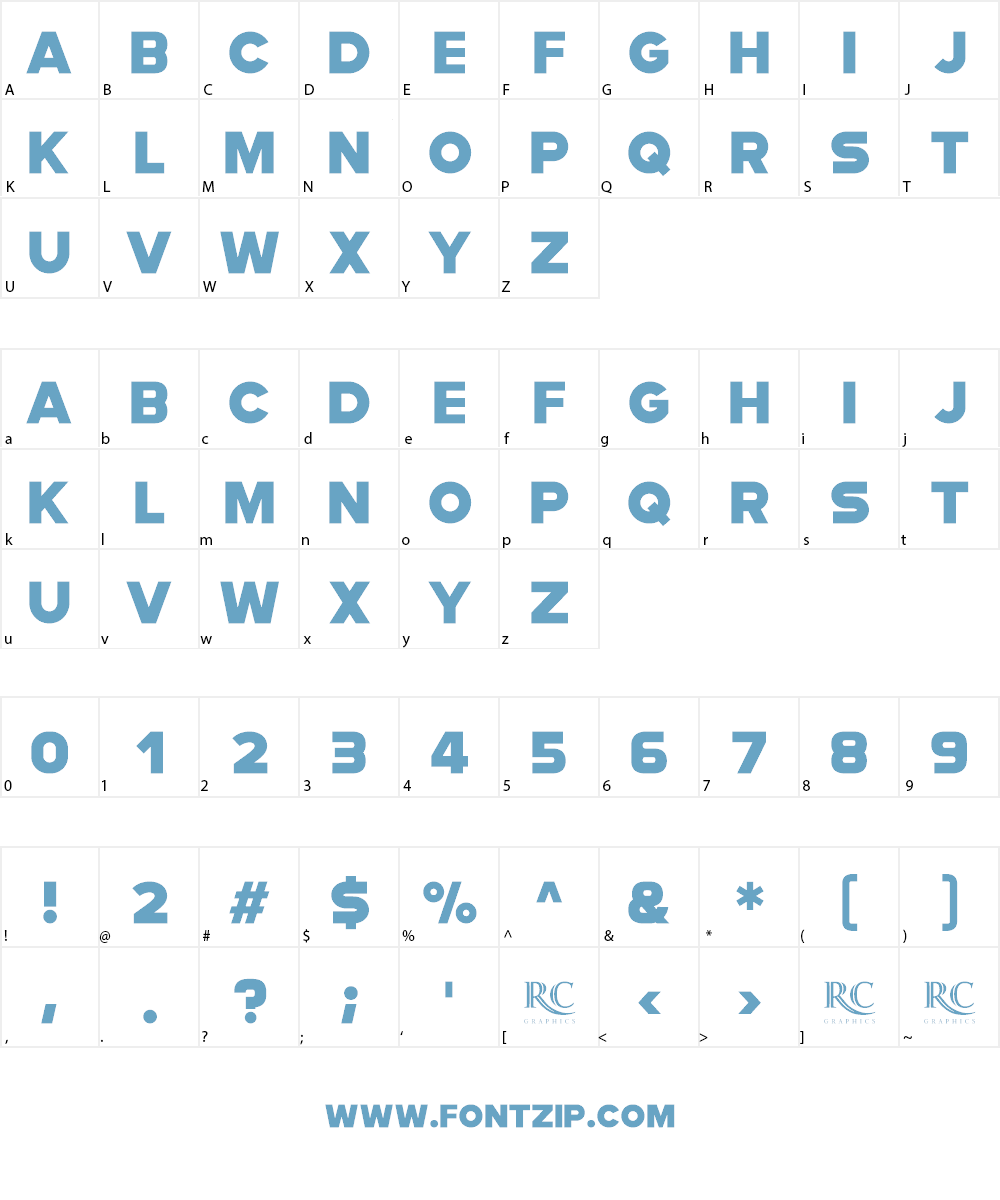 Modia-NonCommercial Font Character
