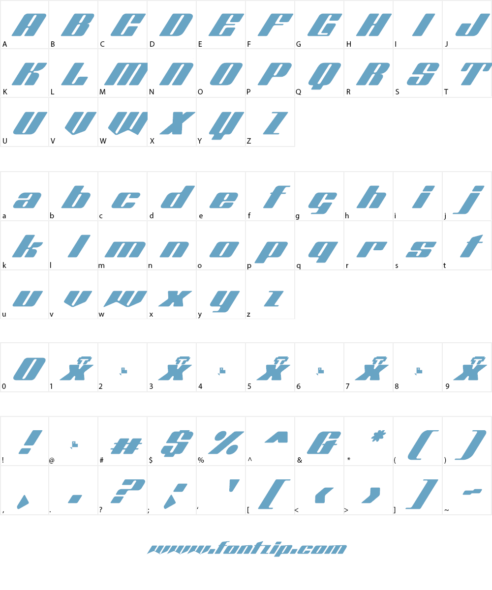 Octuple max Font Character
