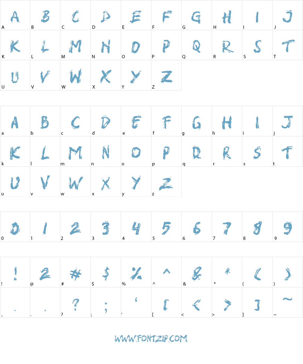 SHIRK Font Character
