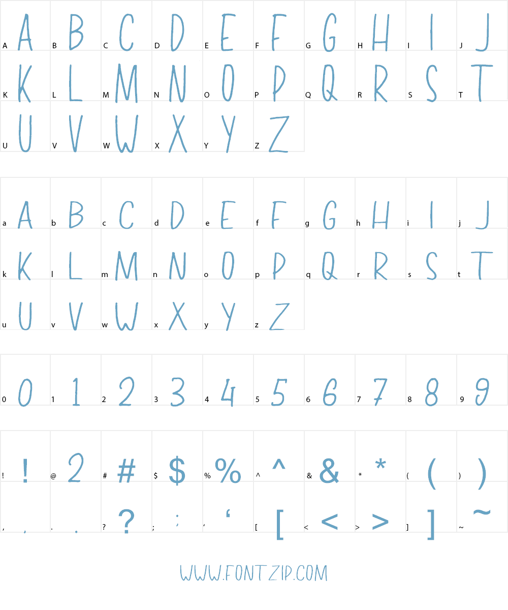 Tiffany Sans Font Character