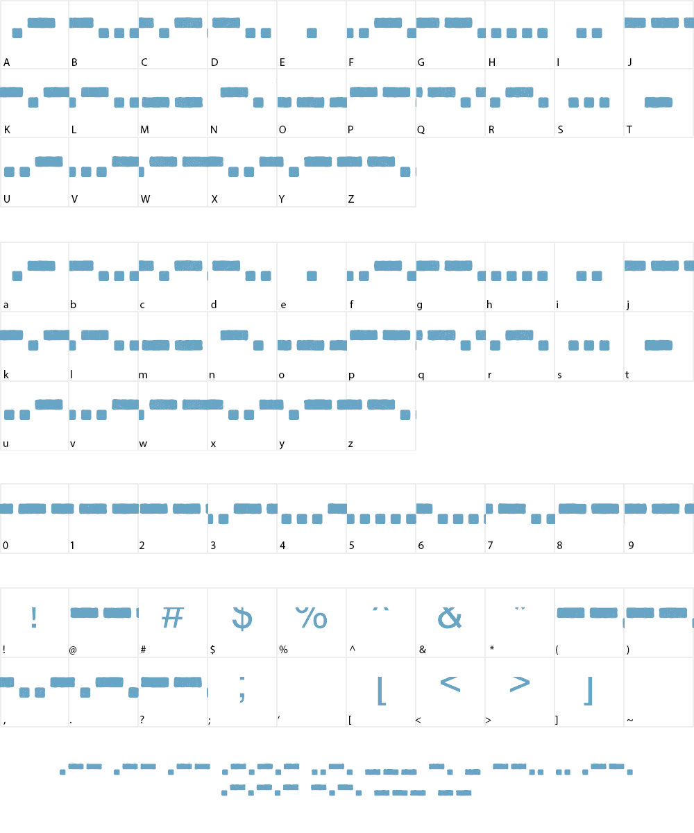 Bootcamp Morsecode Font Character