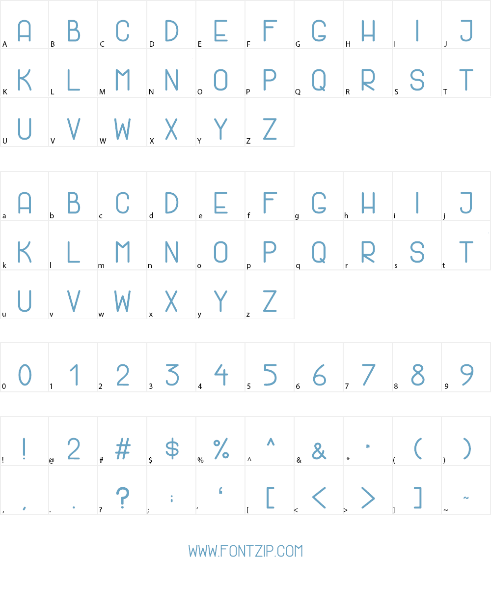 Jack Lane Font Character