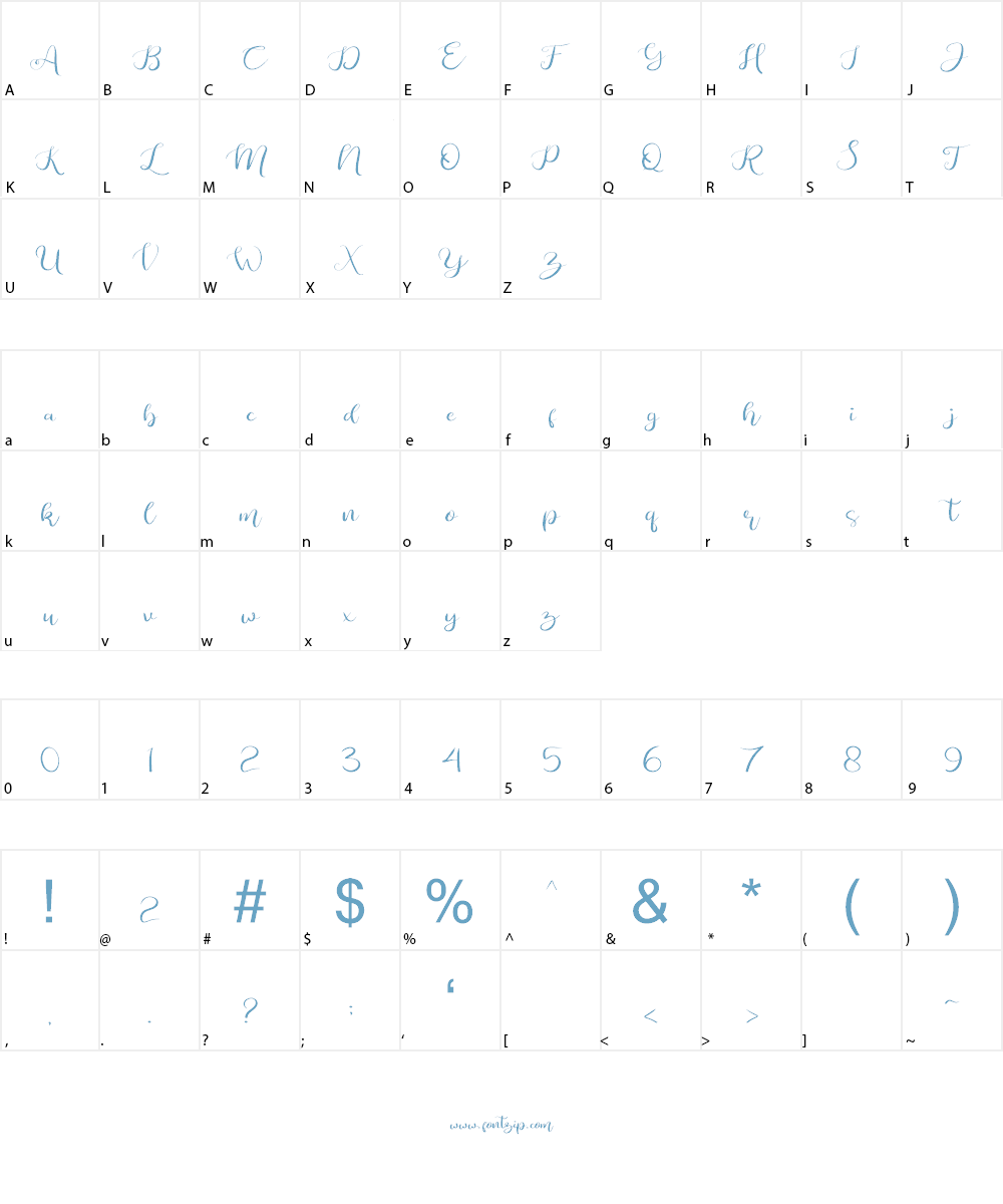 Rapsodie Font Character