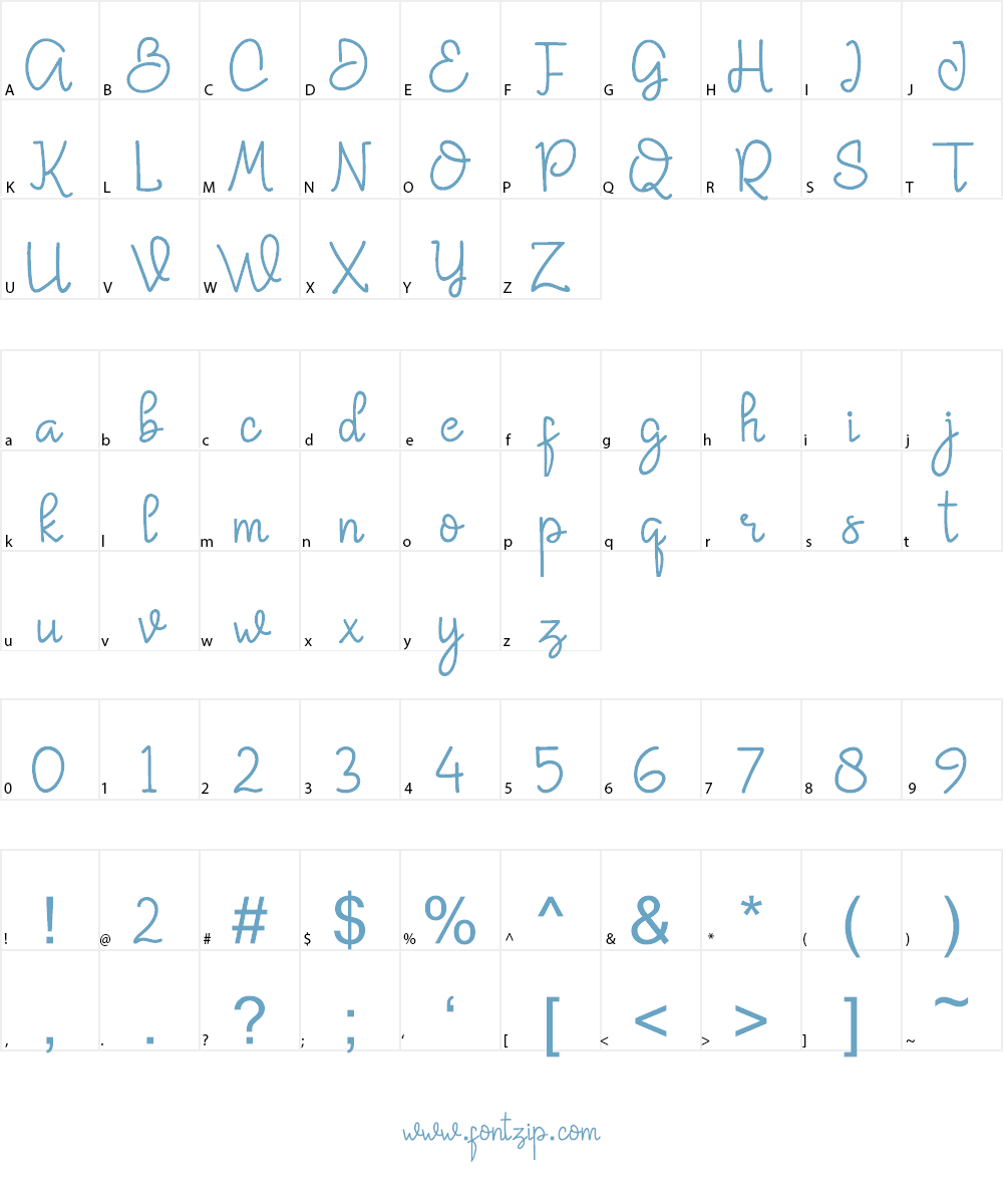Butterland Font Character